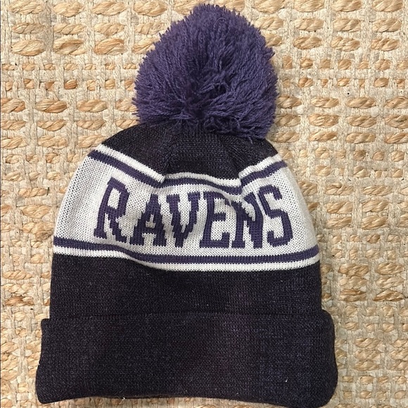 New Era Black and Purple Ravens Beanie-YOUTH - Picture 7 of 8